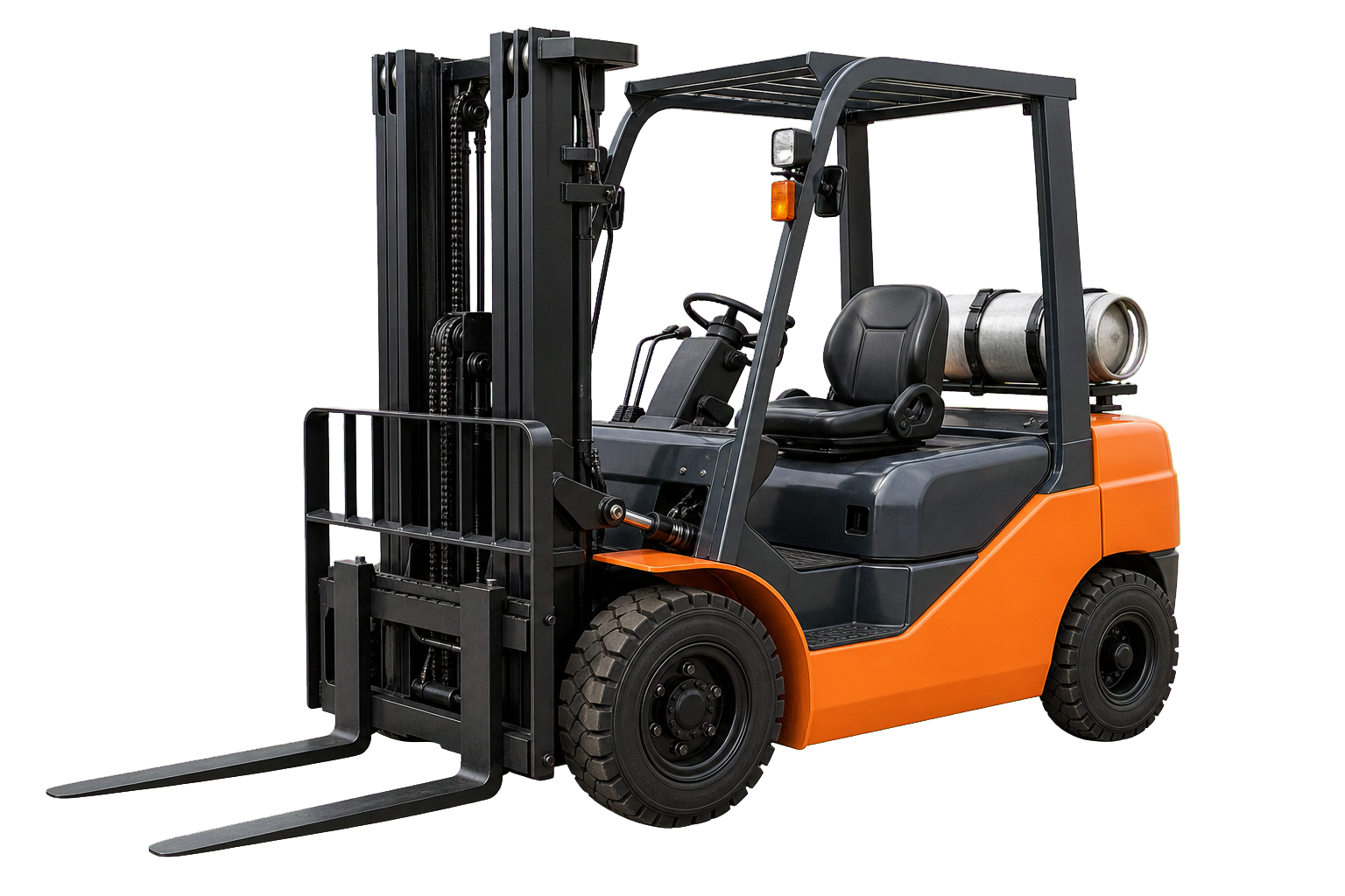 Sit-down propane forklift